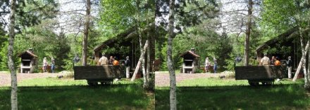 Un wagonnet vestige de l'exploitation